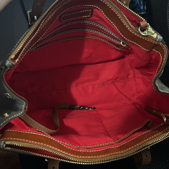 Dooney & Bourke Gray and Brown purse - Picture 4 of 7